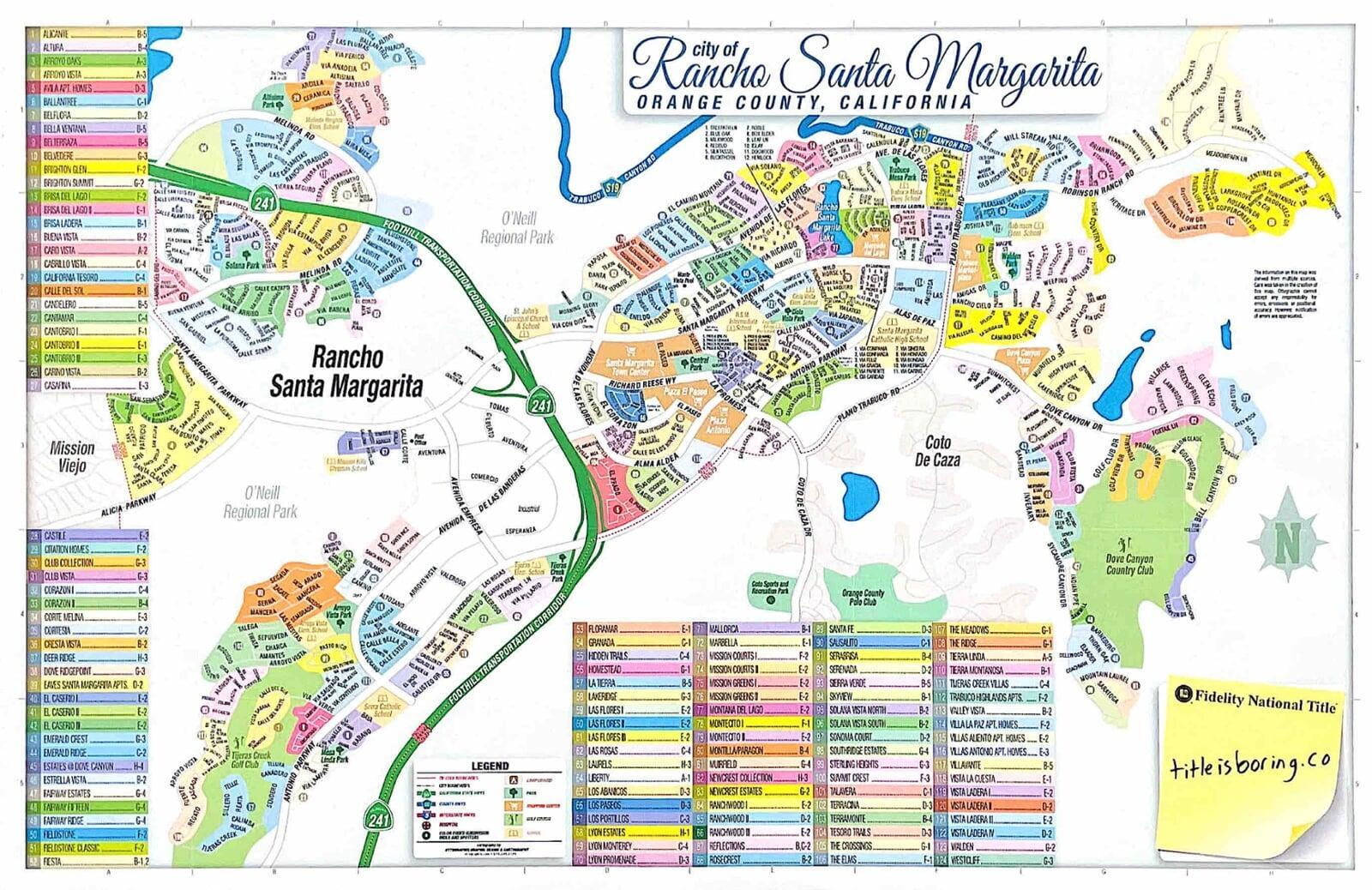Map of Rancho Santa Margarita